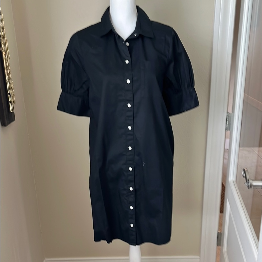 Old Navy Black Button-Up Shirt Dress NWT